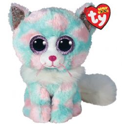 PELUCHE TY BEANIE BOOS - OPAL CHAT PASTEL MÉDIUM 13